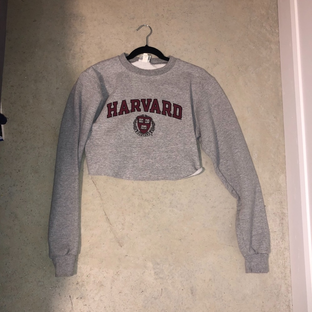 Harvard sweatshirt, cropped